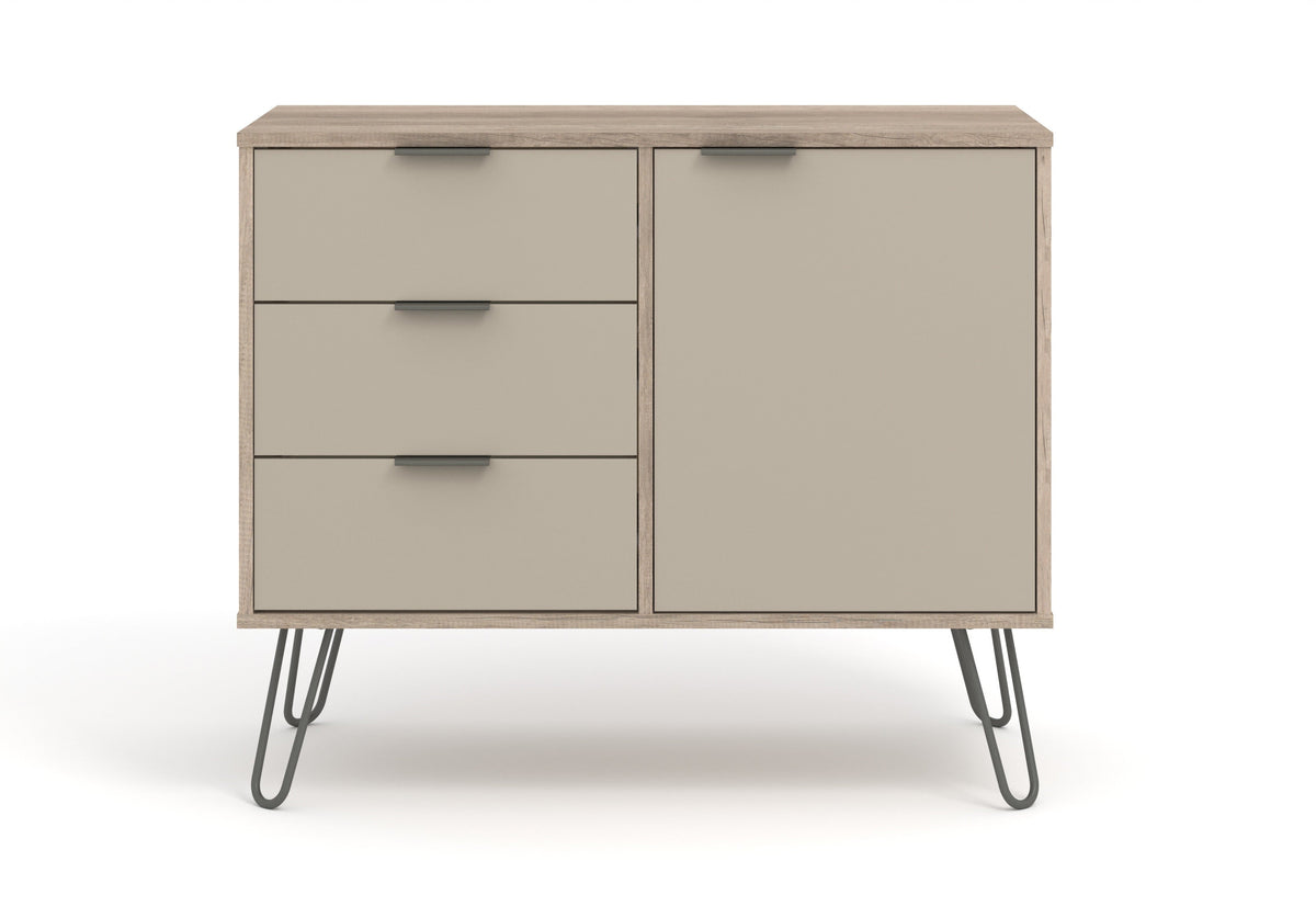 Augusta Driftwood Small Sideboard With 1 Doors 3 Drawers