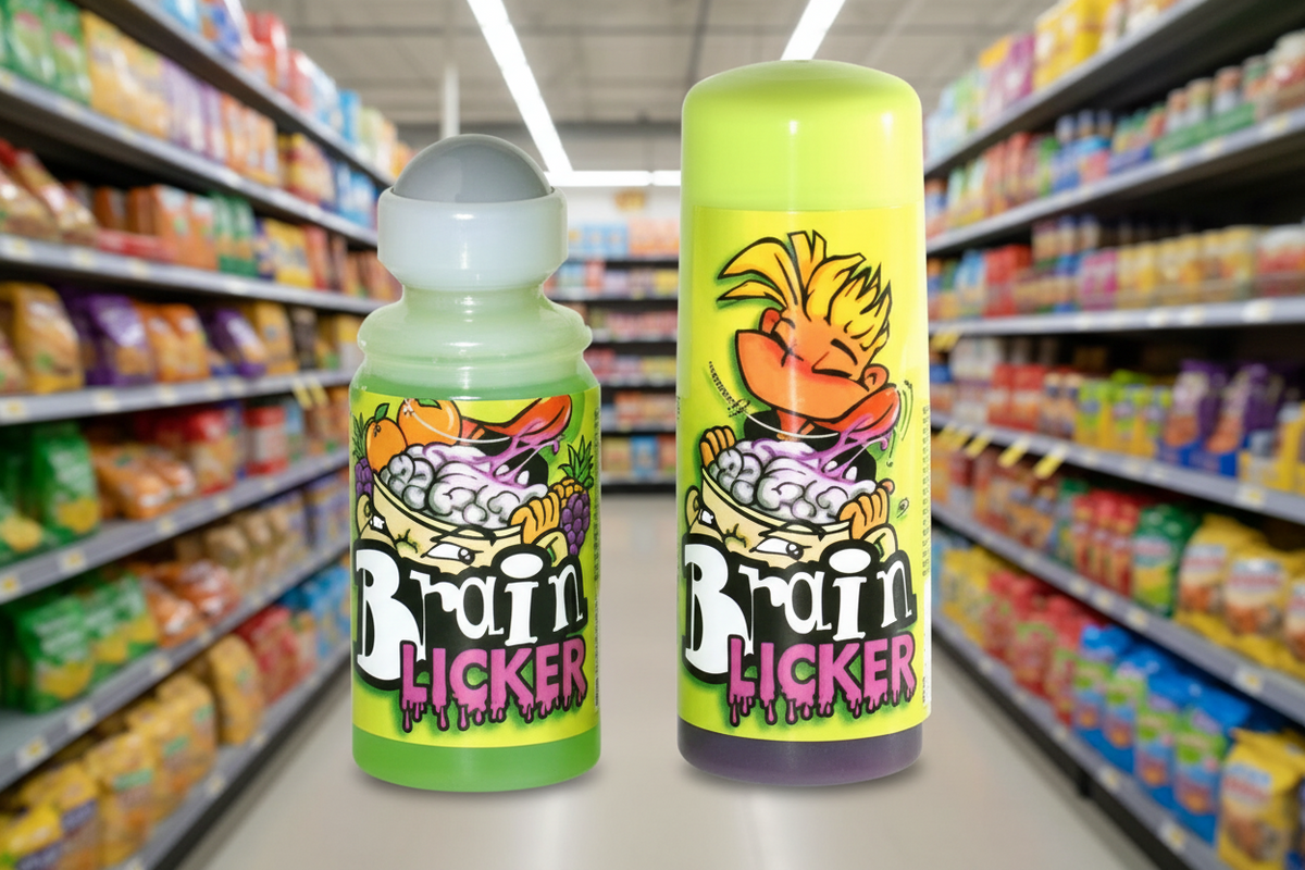 12 x Brain Licker Himbeer-Süßigkeiten-Getränk 60ml