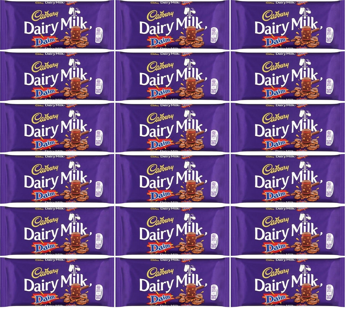18 x Cadbury Dairy Milk Daim 120G