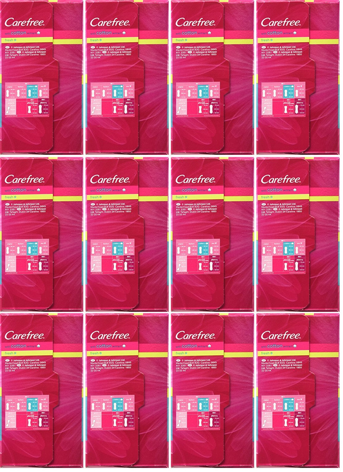 12 x Carefree Normal Slipeinlagen mit Baumwollextrakt Packung à 20 Stück