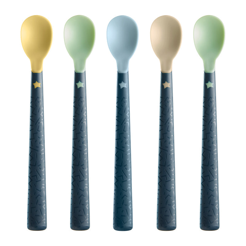 Tommee Tippee Design Weaning Spoons x5 | Soft Baby Spoons from 4 Months