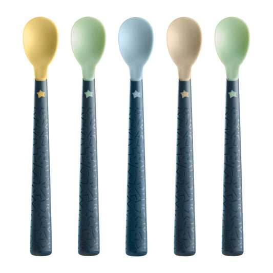 Tommee Tippee Design Weaning Spoons x5 | Soft Baby Spoons from 4 Months