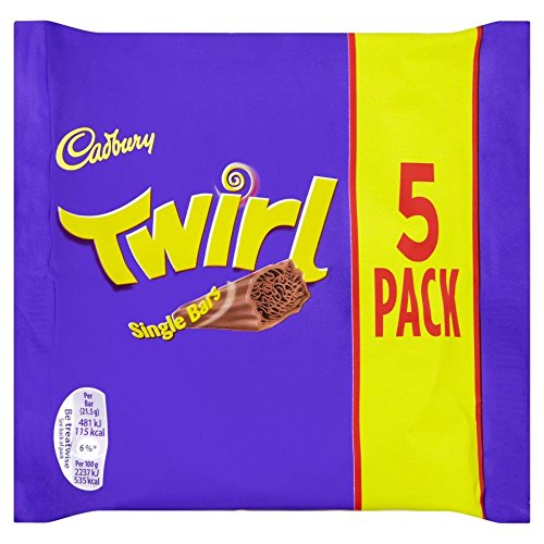 20 x Barrita de Chocolate Cadbury Twirl Pack de 5 de 107,5 g