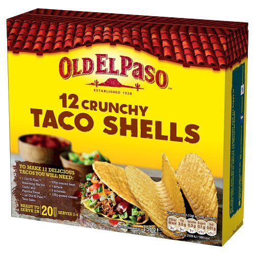 8 x Old El Paso 12 Crunchy Taco Schalen 156G