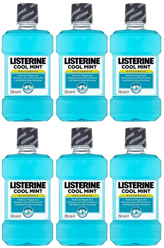 Listerine Cool Mint Mouthwash 250ml — Pack of 6