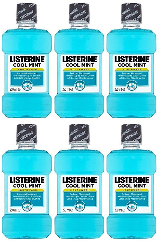 Listerine Cool Mint Mouthwash 250ml — Pack of 6
