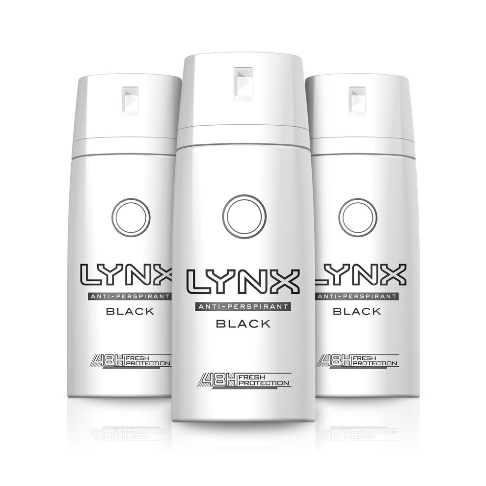 6 x Lynx Anti-Transpirant Deospray Black 150ml