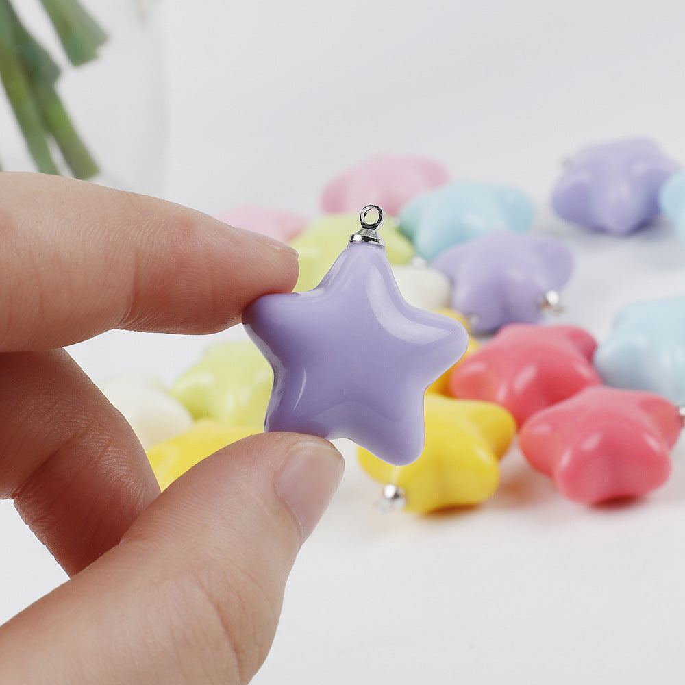 New Pendant Cream Epoxy Beads Keychain Accessories