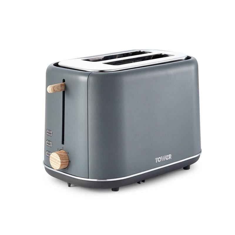 Tower Scandi 2 Slice Toaster Grey UK Plug