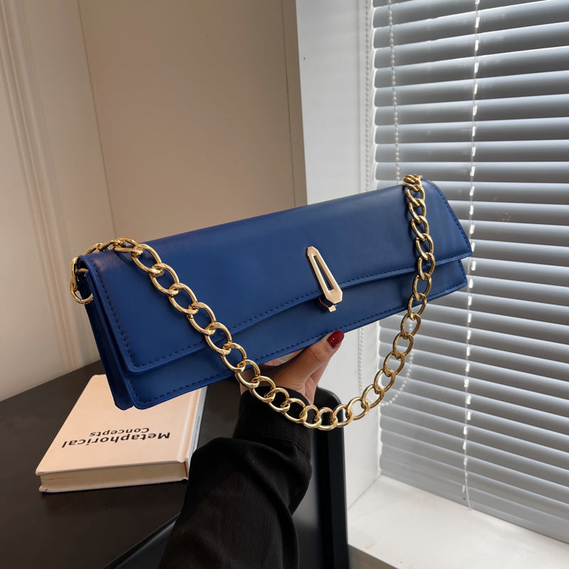 Simple Graceful Western Style Chain Handbag Trendy Cool