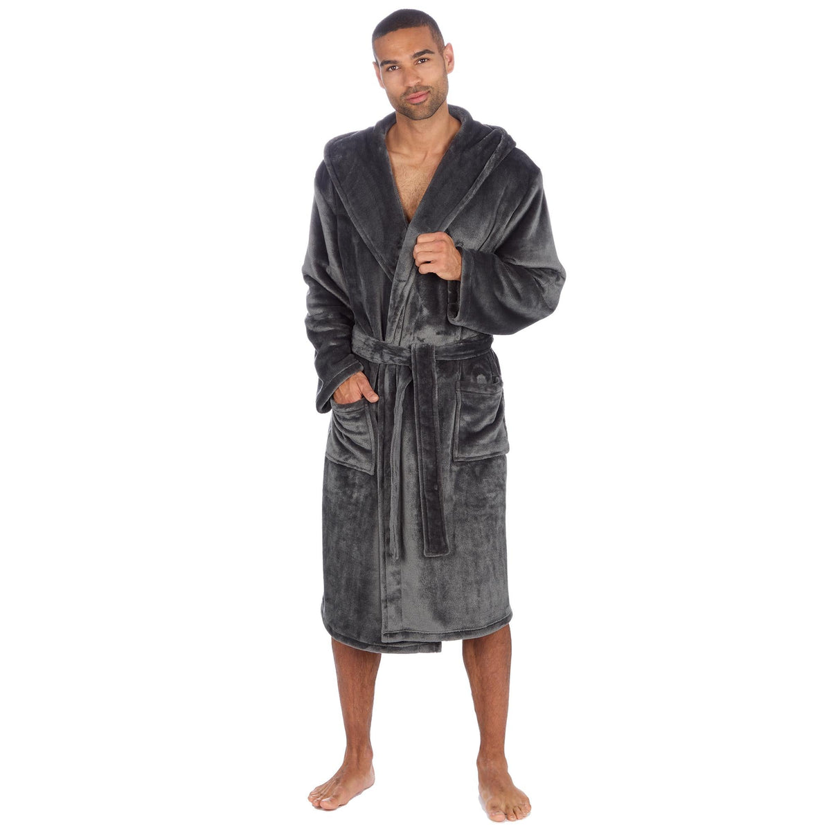 Cargo Bay Soft Touch Fleece Hooded Dressing Gown