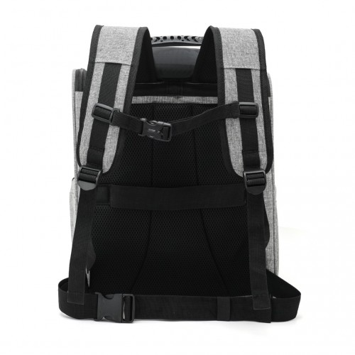 PTD2440 - Dogat Foldable And Durable Pet Backpack Carrier Travel Bag for Cats and Small Dogs - Grey