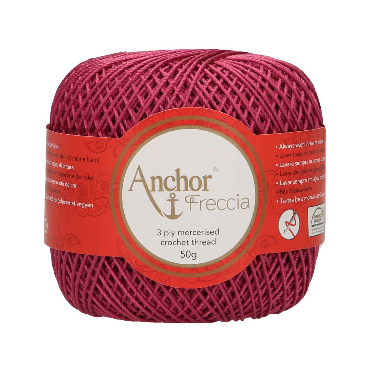 Anchor Freccia 100% Cotton Crochet Yarn - Thickness 6 50gr