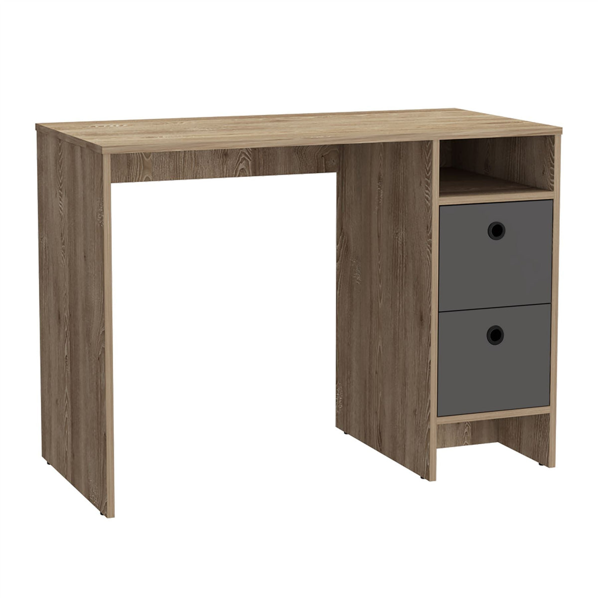 Vegas Bleached Oak Desk With Two Drawers