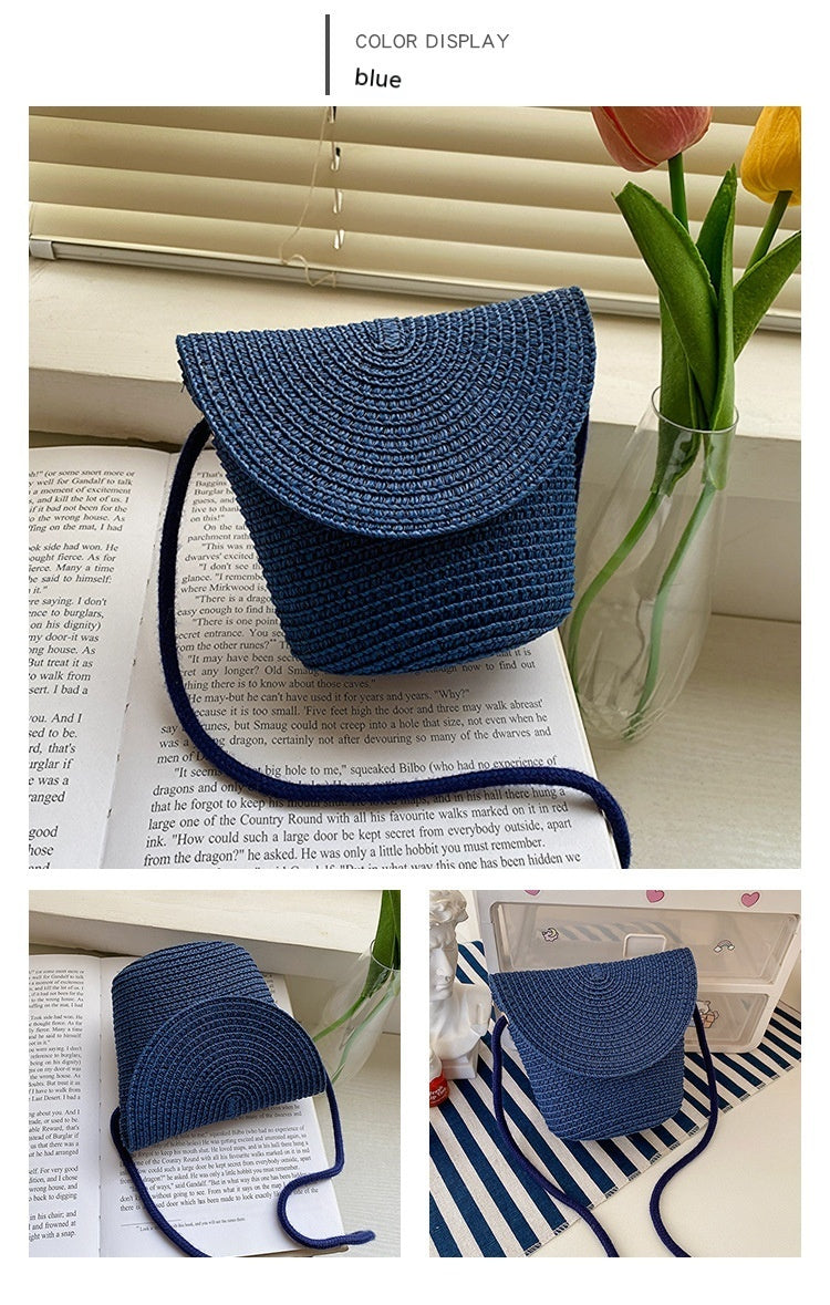 French Style Straw Bag Shoulder Crossbody
