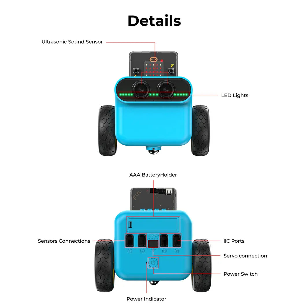 ELECFREAKS micro:bit TPBot Auto-Kit + KOSTENLOSER Online-Kurs