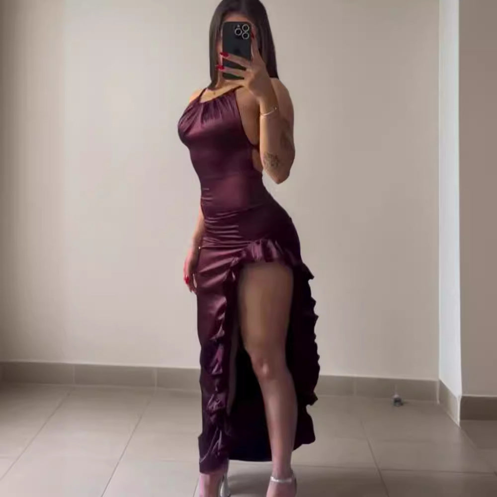 New Summer High-grade Sexy Backless Slip Dress