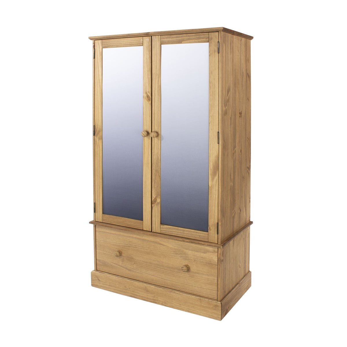 Cotswold 2 Mirror Door 1 Drawer Wardrobe