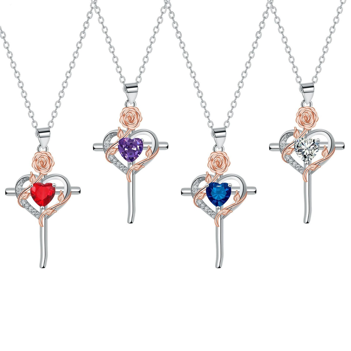 Cross Pendant Necklace Valentine's Day Gift