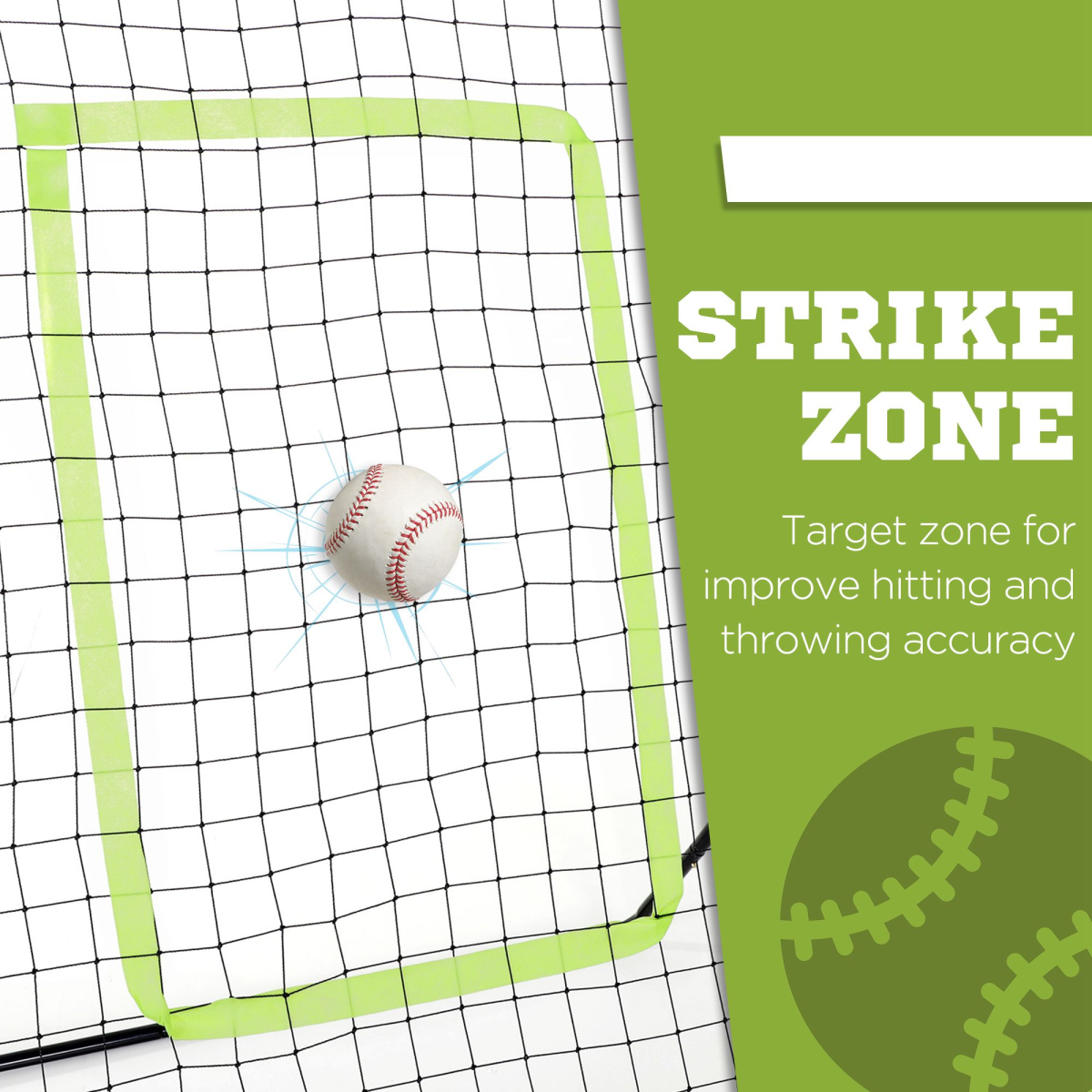 Rebounder Net Aid Multi-Sports Goal Play Teens Adults Baseball Softball Training