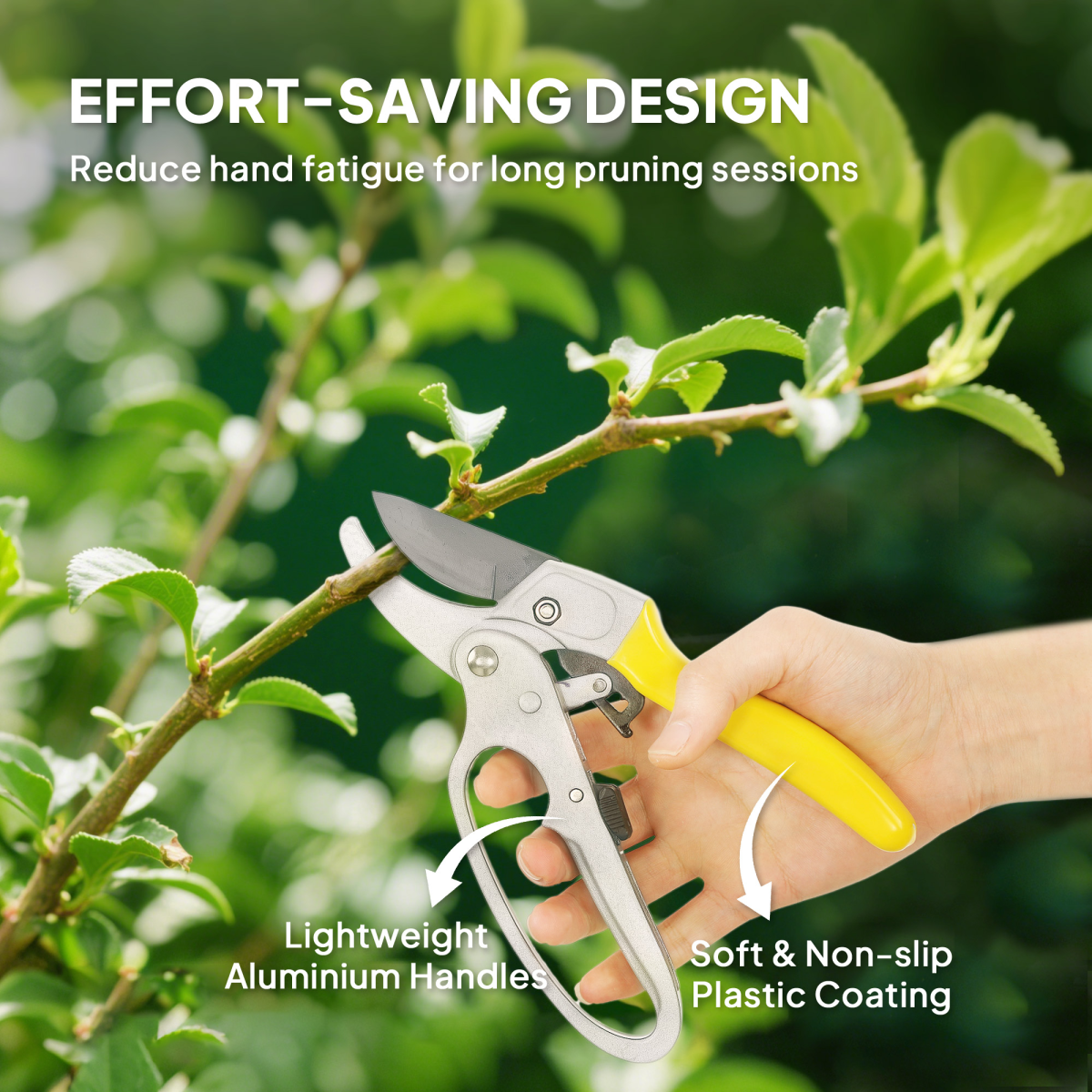 Outsunny 8" Garden Secateurs, Pruning Shears Heavy Duty with SK5 Blade