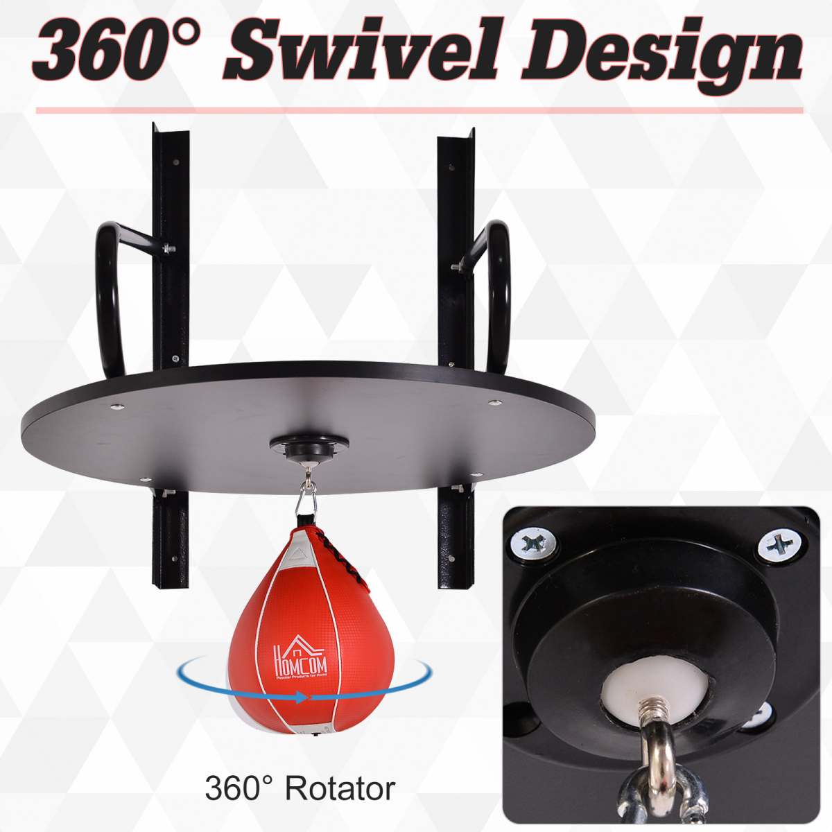 Speed Bag Platform Kit Wall-mounted Punching Ball Hanging Platform Set HOMCOM