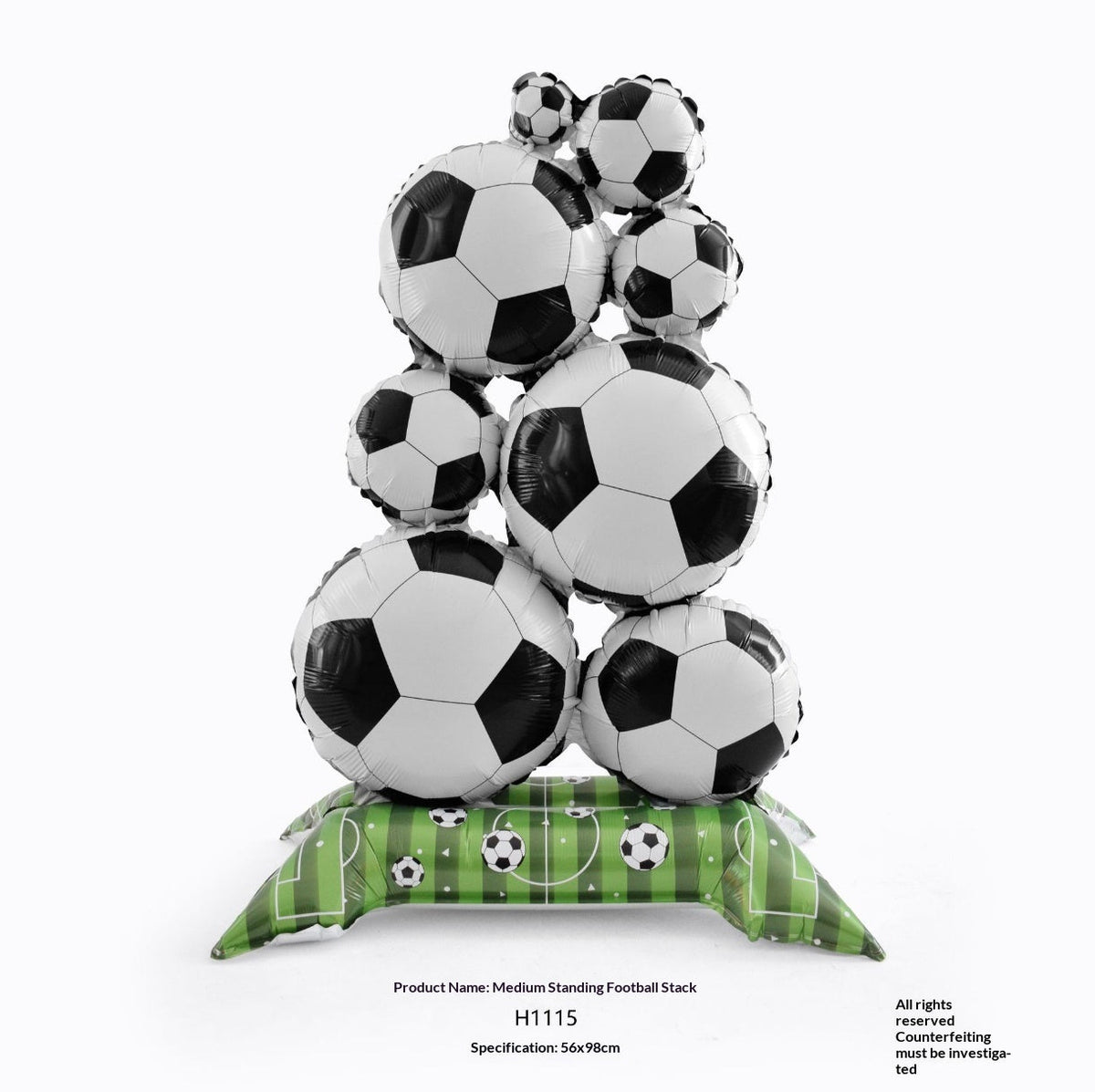 Large-sized Standing Soccer-themed Foil Balloons For Party Decorations