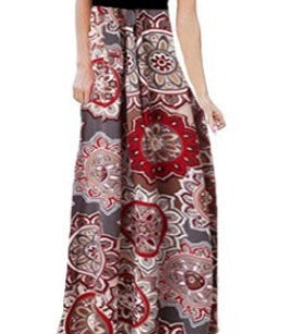 11 Color Sexy Sleeveless Round Neck Printed Patchwork Dress For Women