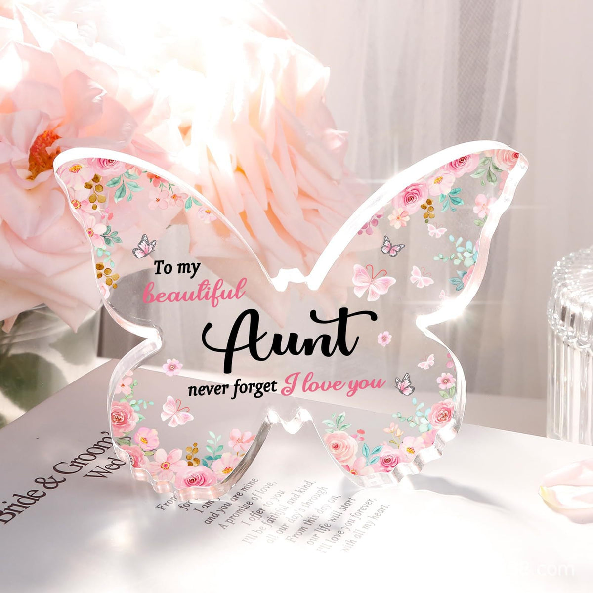 New Gift For Mother's Day Transparent Acrylic Butterfly Creative Desktop Decoration