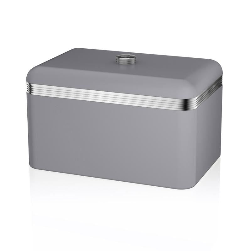 Swan Retro Grey Bread Bin