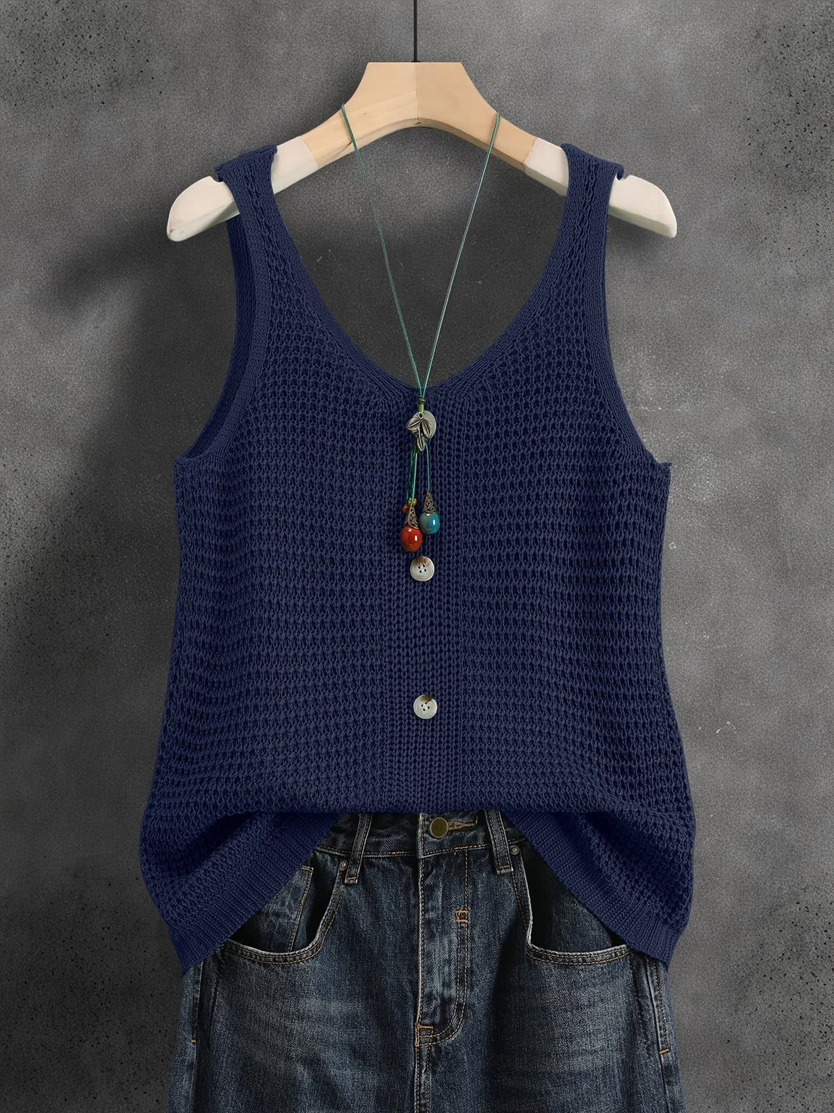 V-neck Womens Elegant Sleeveless Vest