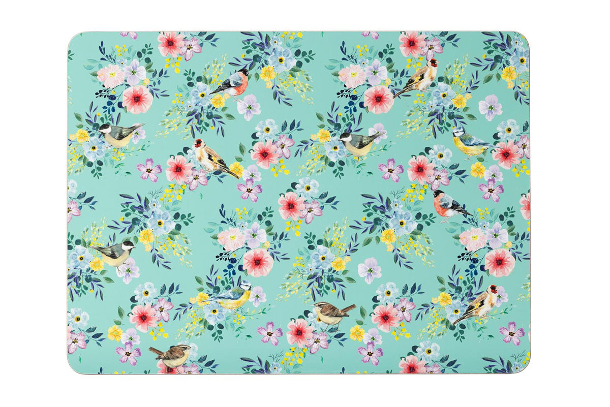 Birds and Flowers Set Of 4 Placemats