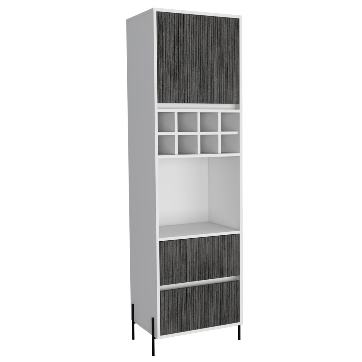 Dallas White Tall Bar Cabinet