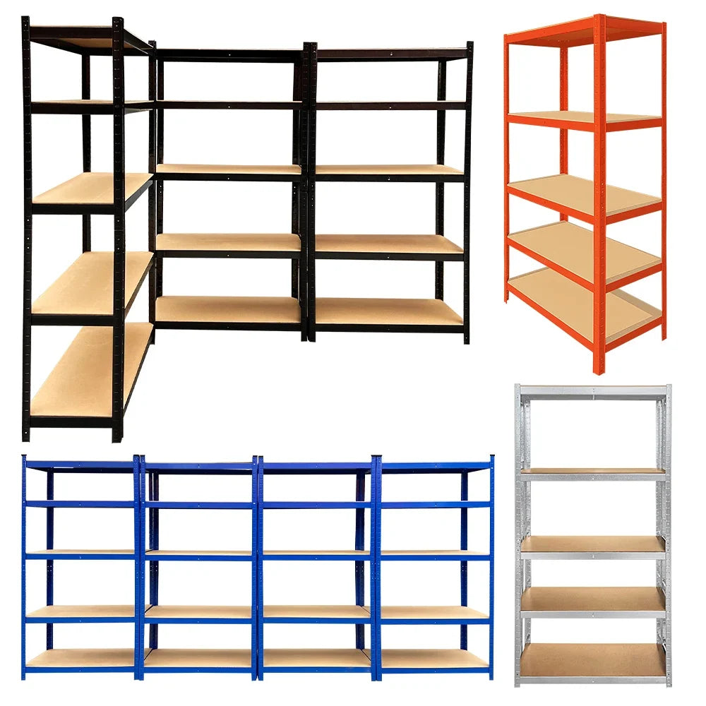 5 Tier Heavy Duty Galvanised Adjustable Storage Shelving Unit 875KG Metal Racking