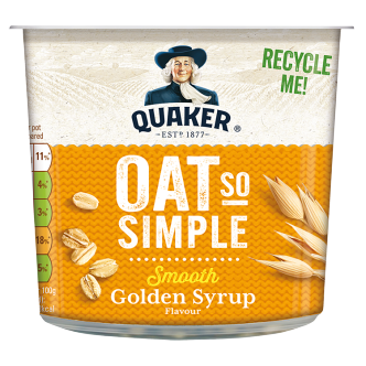 Quaker Oats So Simple Golden Syrup Express Porridge Pots | Pack of 8 x 57g