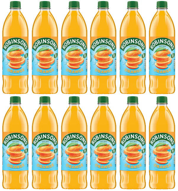 12 x Orange Robinsons 1Lt  (No Sugar)