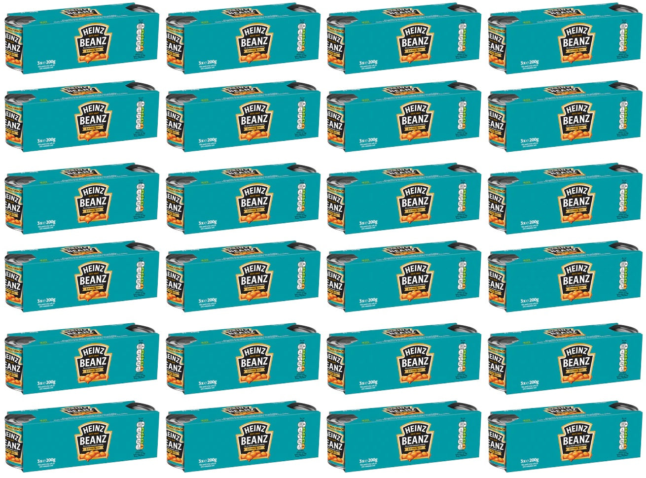 Heinz Baked Beans 200g — 24 Cans (8 x 3 Pack)