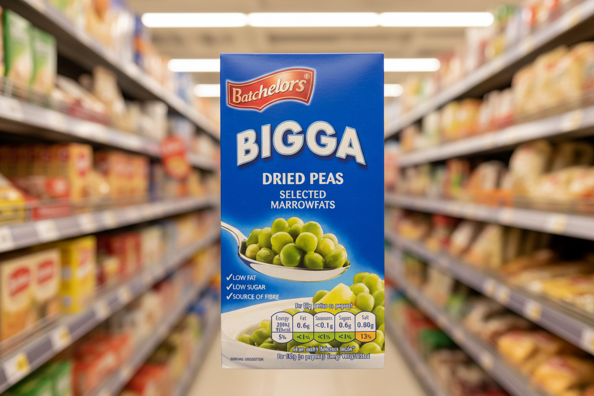 24 x Batchelors Guisantes Secos Bigga Paquete 250G