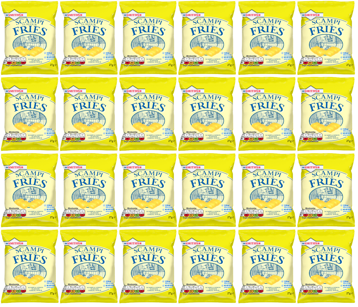 24 x Smiths Fries Scampi & Lemon 27G
