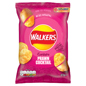 32 x Walkers Cóctel de gambas 32,5 g