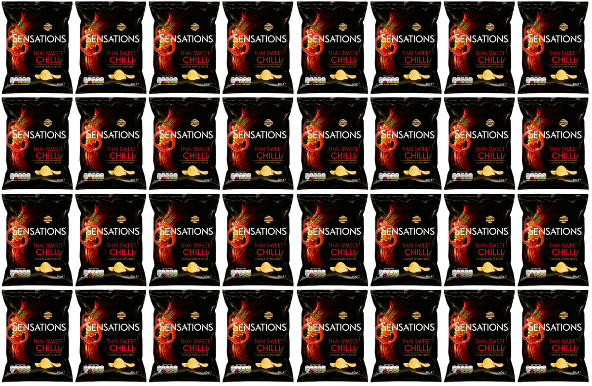 32 x Walkers Sensations Thai Sweet Chilli 40 g