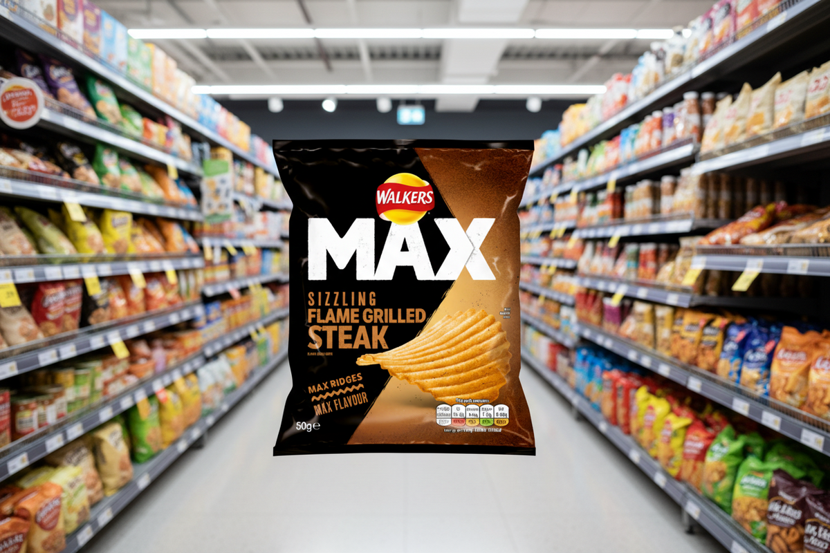 24 x Walkers Max Flame Grilled Steak 50Gm