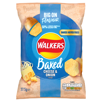 32 x Walkers Ofengebacken Käse & Zwiebel 37,5g