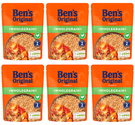 6 x Ben's Original Wholegrain Microwave Rice 220g