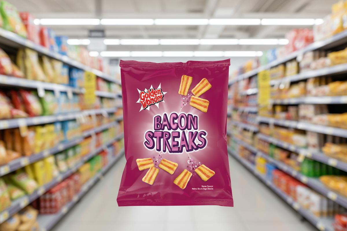 12 x Golden Wonder Bacon Streaks 150g