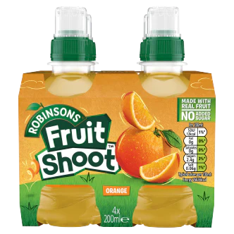 6 x Robinsons Fruit Shoot Orange 4 x 200 ml