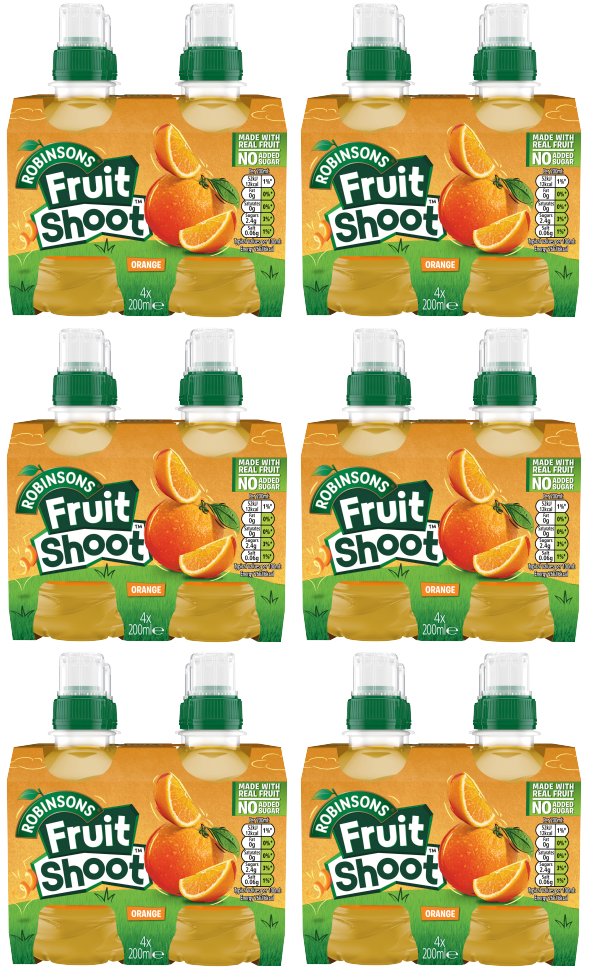 6 x Fruit Shoot 4un. Naranja 4X200ML