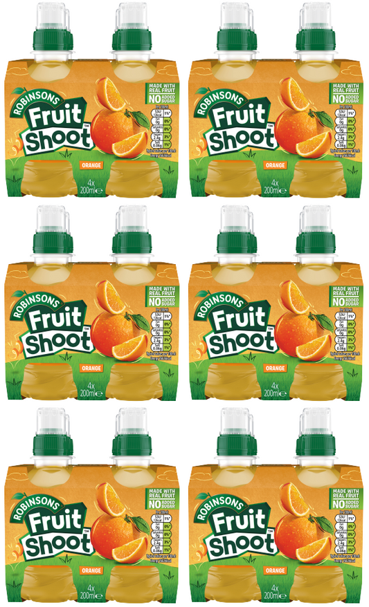 Fruit Shoot Orange No Added Sugar 4 x 200ml – Case of 6