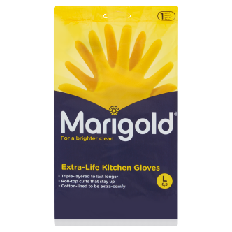 6 guantes de látex Marigold grandes