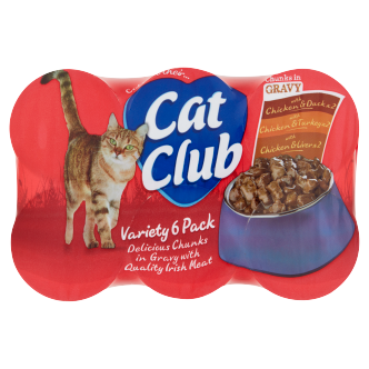 4 x Cat Club Stücke in Soße Vielfaltspackung 6 x 400g